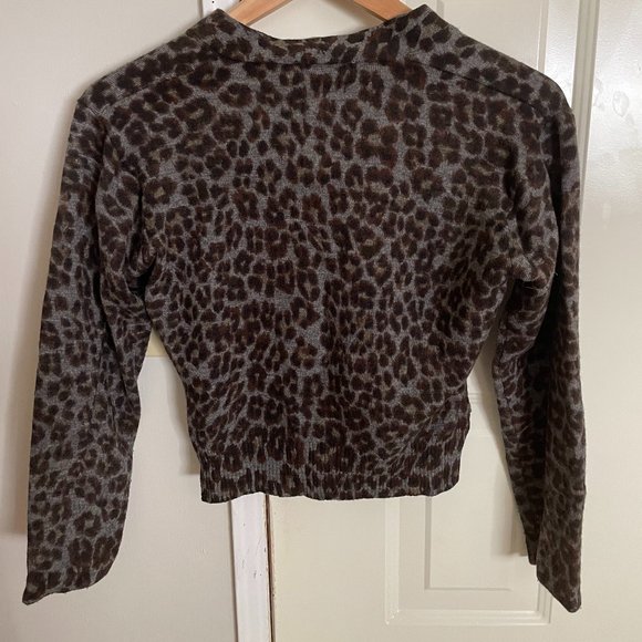 Leopard print cropped sweater - Picture 3 of 6